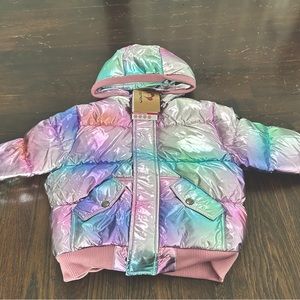 Appaman Rainbow Puffer Coat Size 4T